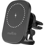 Maxlife držák do auta na ventilaci MXCH-16 magnetický s bezdrátovým nabíjením černý 15W