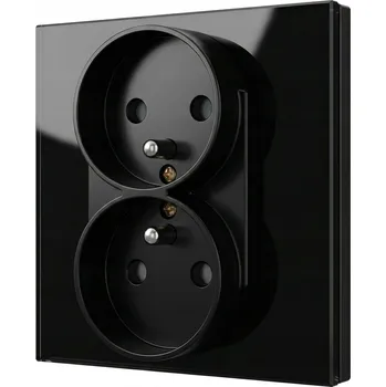 Elektrická zásuvka Internetová zásuvka nástěnná Luuna černá