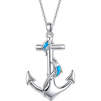 Řetízek Olivie Stříbrný náhrdelník KOTVA 8793 Ag 925; ≤4,6 g.