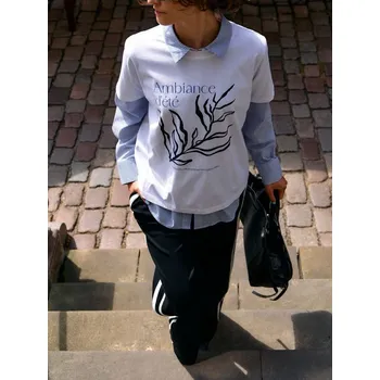 Dámské tričko Sinsay - Tričko s potiskem - bílá - YP414-00X - YP414-00X-XS