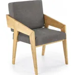 Křeslo Davero ŠEDÉ | DUB přírodní