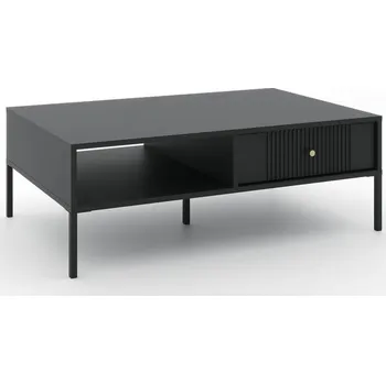 Konferenční stolek Konferenční Stolek Iseo Black/Black/Gold, černá, 104 cm, 37 cm, 68 cm