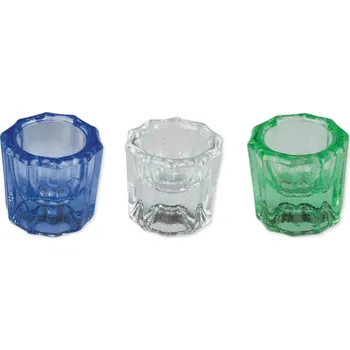 Skleněná dappen (míchací) miska - zelená