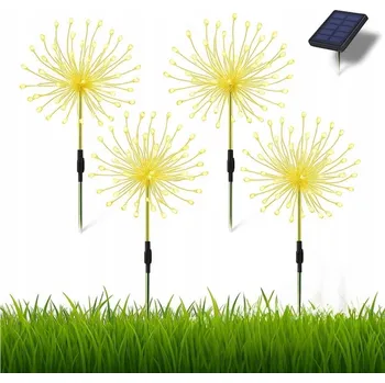 Venkovní osvětlení 4x Solární Zahradní Lampa Zapichovací Pampeliška 4ks 240 LED Solární Strom
