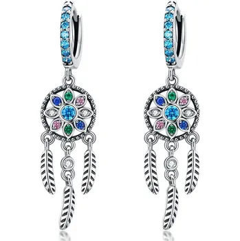 Náušnice Olivie Stříbrné náušnice LAPAČ SNŮ 3785 Ag 925; ≤4,1 g