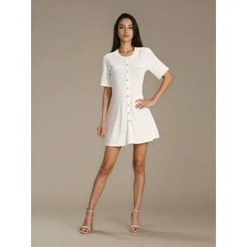 Dámské šaty Sinsay - Mini šaty s ozdobnými knoflíky - krémová - 176GY-01X - 176GY-01X-XL