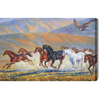 Obraz Obraz Na Plátně Cválající Koně v Horách 90x60