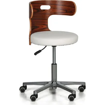 Nábytek do ordinace Pracovní židle GINNY, měkká kolečka, bílá