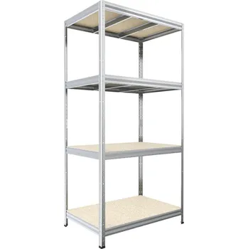 Dílenský regál Regál do skladu Biedrax 35 x 120 x 180 cm, pozink, 4 police OSB 10 mm, nosnost 200 kg na polici