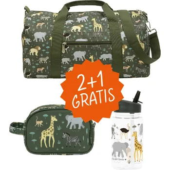 Cestovní balíček A Little Lovely Company Zvířata ze savany + lahev ZDARMA