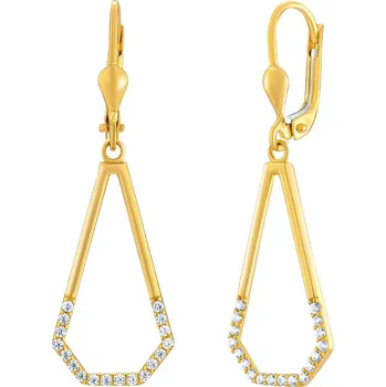 Náušnice Zlaté visací náušnice Lareina ze žlutého zlata s Brilliance Zirconia FNN33411EGY