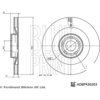 Brzdový kotouč Brzdový kotouč BLUE PRINT ADBP430203