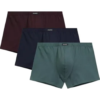 Boxerky Atlantic PÁNSKÉ BOXERKY 3MH-048 Barva: wino/zielony/granatowy, Velikost: M