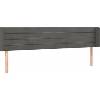 Čelo postele VidaXL šedé samet 203 cm