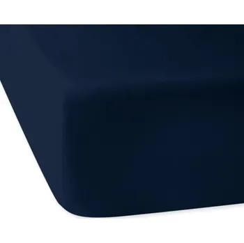 Prostěradlo Prostěradlo 90x200 s gumou bavlněný satén jednobarevné tmavě modré