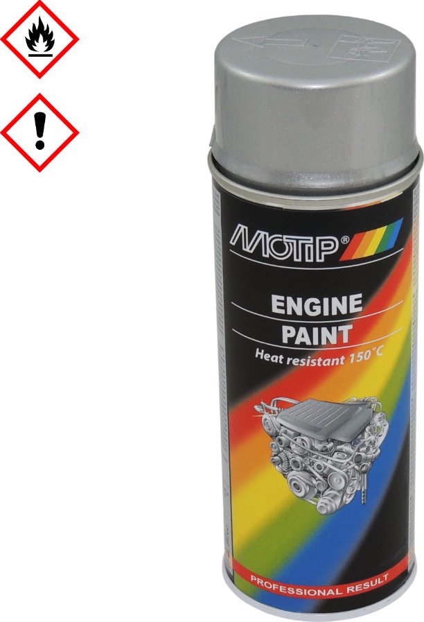 MOTIP - Barva na motory, STŘÍBRNÁ (ENGINE PAINT)