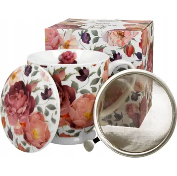 Hrnek Duo English Roses White porcelán 510 ml