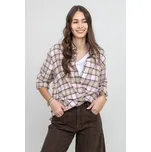 Civico flanelová károvaná košile Camicia růžovo-hnědá Velikost: UNI