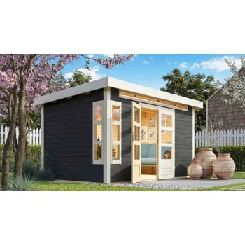 Zahradní stavba dřevěný domek KARIBU KASTORF 7 (31535) terragrau