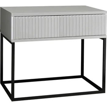 Noční stolek Noční stolek Marle bílá, černá, bílá, 60 cm, 52 cm, 38,5 cm