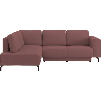 Pohovka Rohová sedačka Veni, levá, starorůžový manšestr, starorůžová, 272 cm, 210 cm