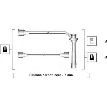 Zapalovací kabel Sada kabelů pro zapalování MAGNETI MARELLI 941285080844