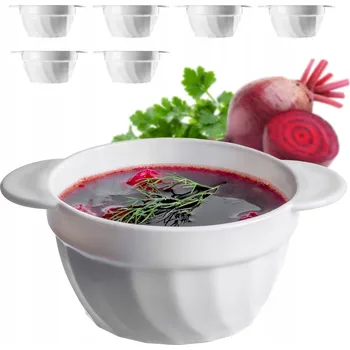 Polévková miska Kadax bílá skleněná 650 ml 6 ks