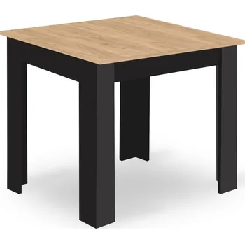 Jídelní stůl Textilomanie Mado 80 x 80 cm černý/dub artisan