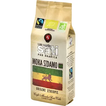 Káva Café Sati Ethiopie Moka Sidamo Bio Fairtrade mletá, 250g