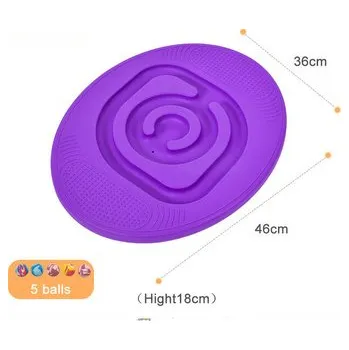 Dětské hřiště Balanční deska ovál – bludiště s kuličkou- fialový