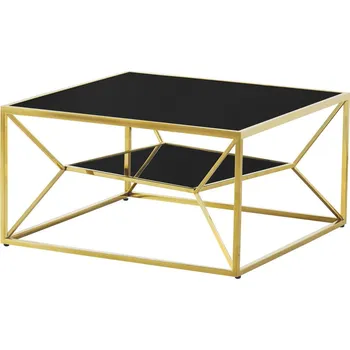 Konferenční stolek Konferenční Stolek Angel II, černá, barvy zlata, 70 cm, 38 cm, 70 cm