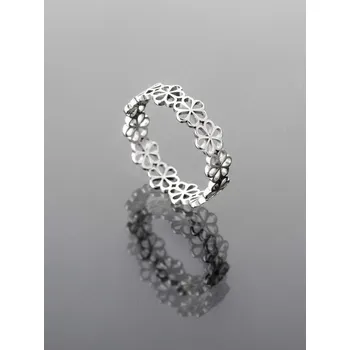 Prsten Prosperk Prstýnek z oceli z kytiček Velikost prstenů: 9 (EU: 59-61)