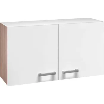 Kuchyňská skříňka Horní skříňka Lexa, bílá, Sonoma dub, 100 cm, 55 cm, 32 cm