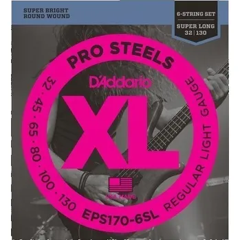 Struna pro hudební nástroj D'Addario EPS170-6SL Struny pro 6-strunnou baskytaru