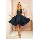 Šaty s delšími zády a krajkovým výstřihem 300-3 PATRICIA Barva: Zelená, Velikost: S