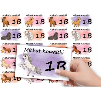 samolepka SAMOLEPKY NA SEŠIT 20 ks - ZVÍŘE KŮŇ KONĚ HOBBY HORSE