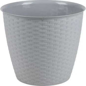 Květináč DOCHTMANN Květináč rattan 35x30 cm, šedý