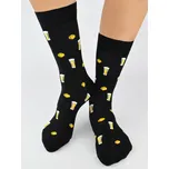 NOVITI BAVLNĚNÉ PONOŽKY VZOR PREMIUM SB002 Barva: czarny/szklanka piwa, Velikost: 39-42