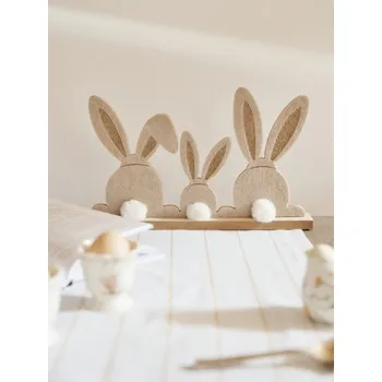 Bytová dekorace Sinsay - Stojící velikonoční dekorace ve tvaru zajíce - béžová - 642JG-08X - 642JG-08X-ONE