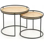 Konferenční stolek Intesi kulatý 51 x 51 x 42 cm černý