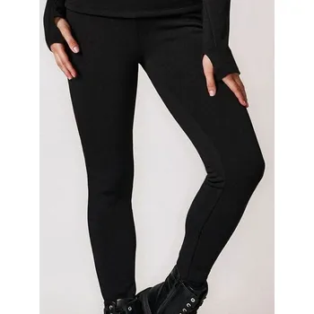 Dámské legíny Sinsay - Legíny s kožíškovou podšívkou - černá - 512FJ-99X - 512FJ-99X-L