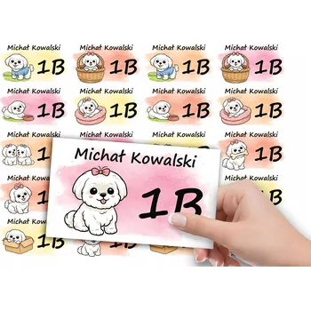 samolepka SAMOLEPKY NA SEŠIT 20 ks - ZVÍŘE PES PEJSEK PSI MALTEZÁČEK