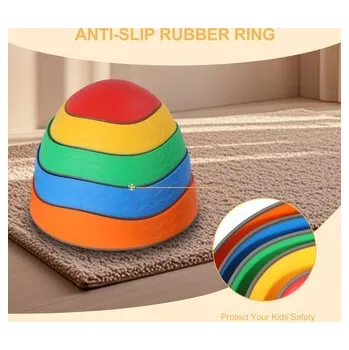 Dětské hřiště Balanční kameny VLNKY se vzory 5ks v sadě pro rozvoj motoriky