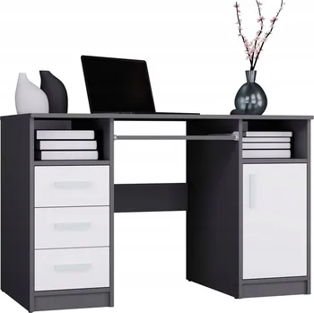 Obdélníkový psací stůl TopEshop 120 x 60 x 75 cm antracit, bílá