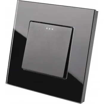 vypínač Vypínač Jednopólový Schodišťový Černý s Rámečkem LUUNA