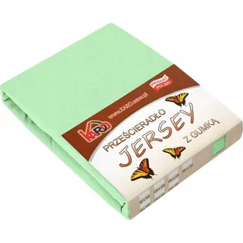 Prostěradlo Prostěradlo jersey s gumou 90x200 světle zelené KARO