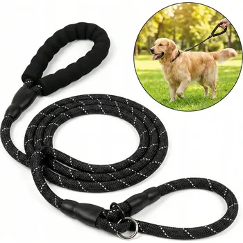 Vodítko pro psa Vodítko nylon reflexní s rukojetí (L) Vodítko nylon reflexní s rukojetí (če