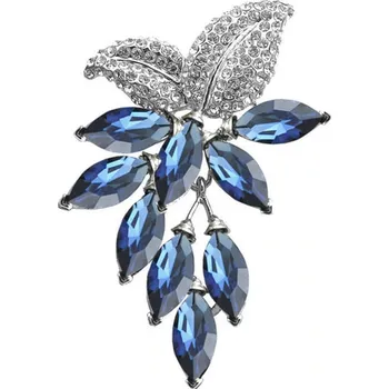 Souprava šperků B-TOP Luxusní brož KVĚT S KRYSTALY Typ: Typ 2