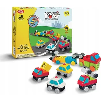ostatní stavebnice Magnetické Stavebnice PEOPLE BLOCKS Magnetické Stavebnice Pohybující se Auta 18 ks 18