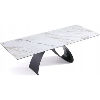 Jídelní stůl Rozkládací obdélníkový jídelní stůl keramický 160(240)x90cm Camogli Bílý